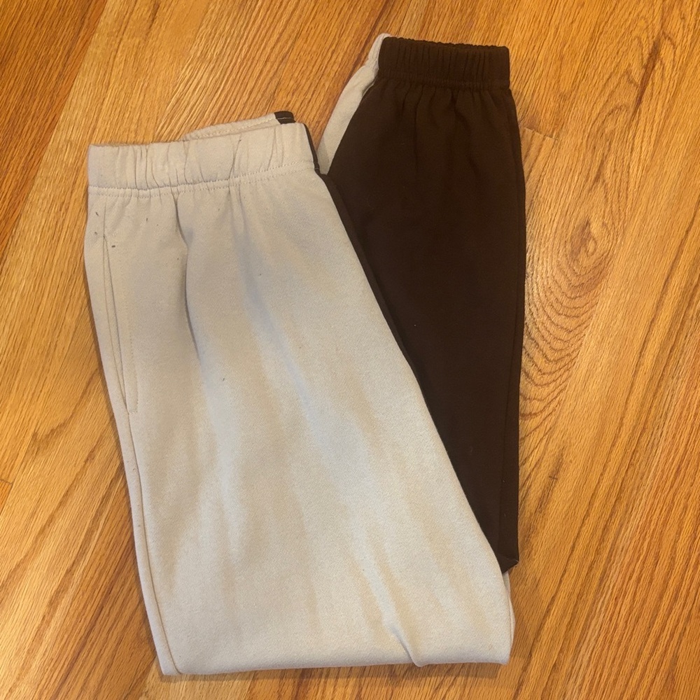 Garage Two-Tone Joggers in BROWN and CREAM